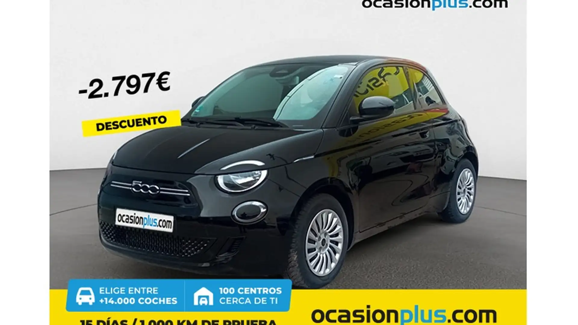 Fiat 500e 70Kw Action Negro - 1