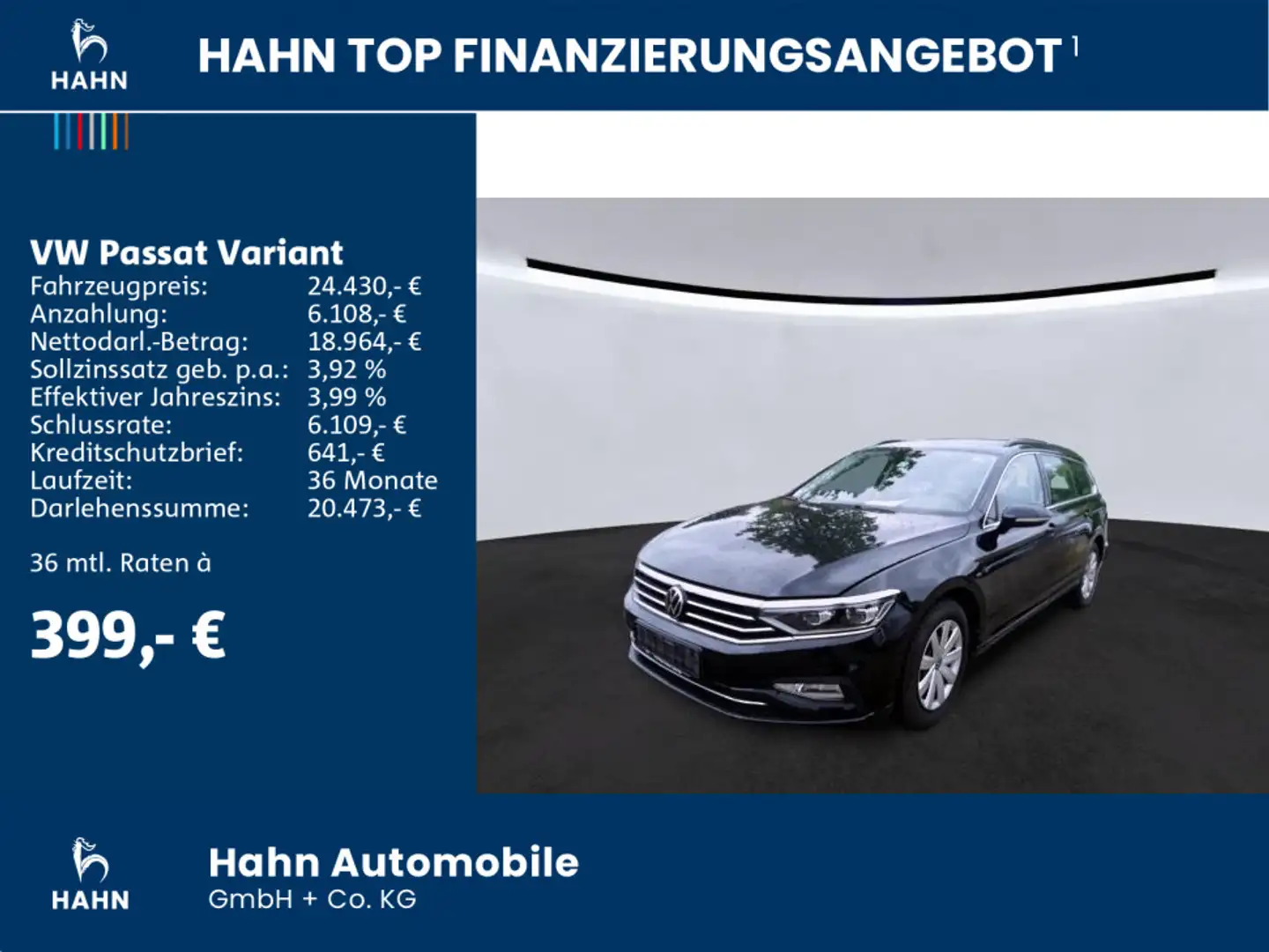Volkswagen Passat Variant 2.0TDI DSG Business Matrix AHK Schwarz - 2