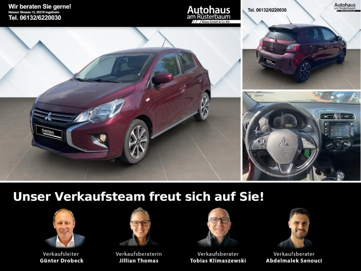Mitsubishi Space Star 1.2 Spirit+ Navi Apple CarPlay Android Auto DAB SH Rosso - 1