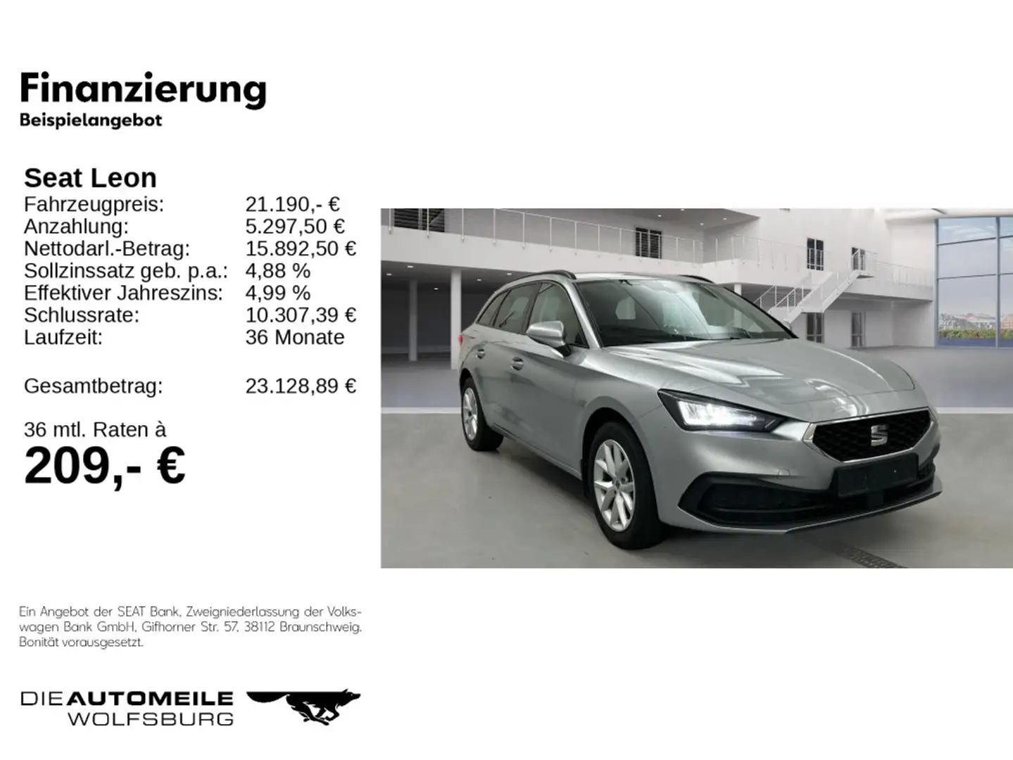 SEAT Leon ST 1.0eTSI DSG Style STANDHZ/AHK/SITZHZ Silber - 2