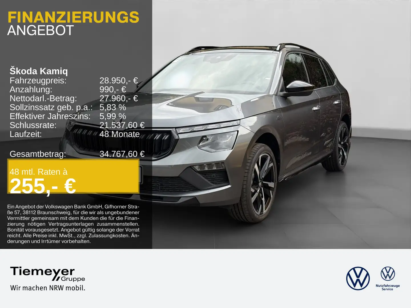 Skoda Kamiq 1.5 TSI DSG MONTE CARLO LM18 PANO VIRTUAL Gris - 1