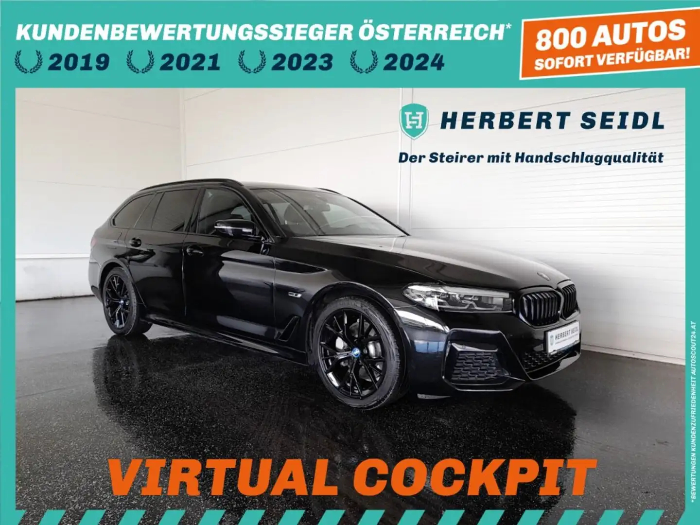 BMW 530 e Touring M-SPORT 4x4 Aut *19 ZOLL / VOLL LED / NAVI / LIVE COCKPIT PROF. / KAMERA / VOLLLEDER* Schwarz - 1