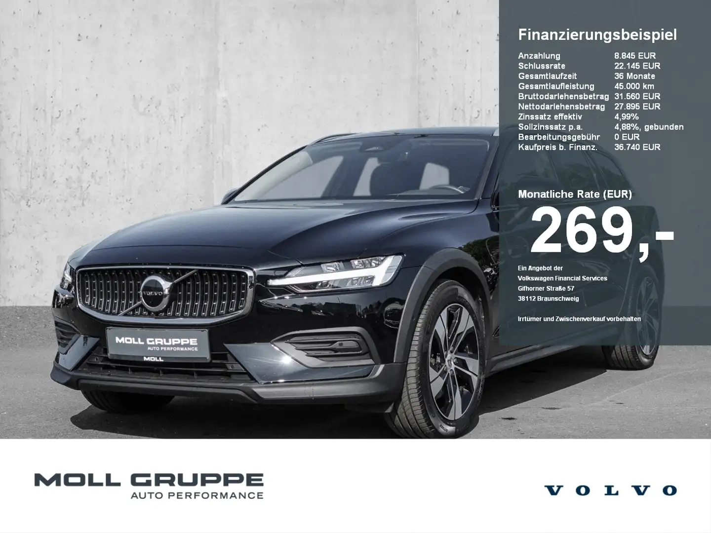 Volvo V60 Cross Country B4 AWD Plus ACC LED Schwarz - 1