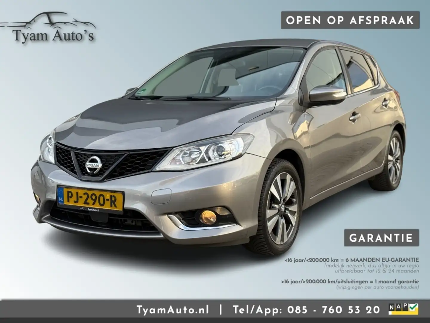 Nissan Pulsar 1.2 DIG-T N-VISION / AIRCO NAVIGATIE BT CRUISE LED Grijs - 1