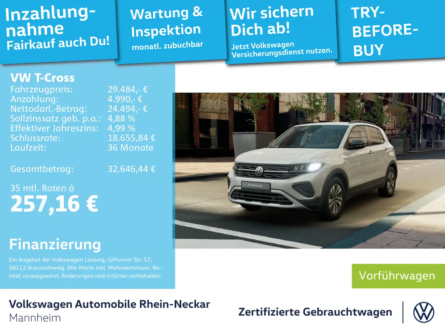 Volkswagen T-Cross 1.0 TSI Energy Kamera PDC uvm Grau - 1