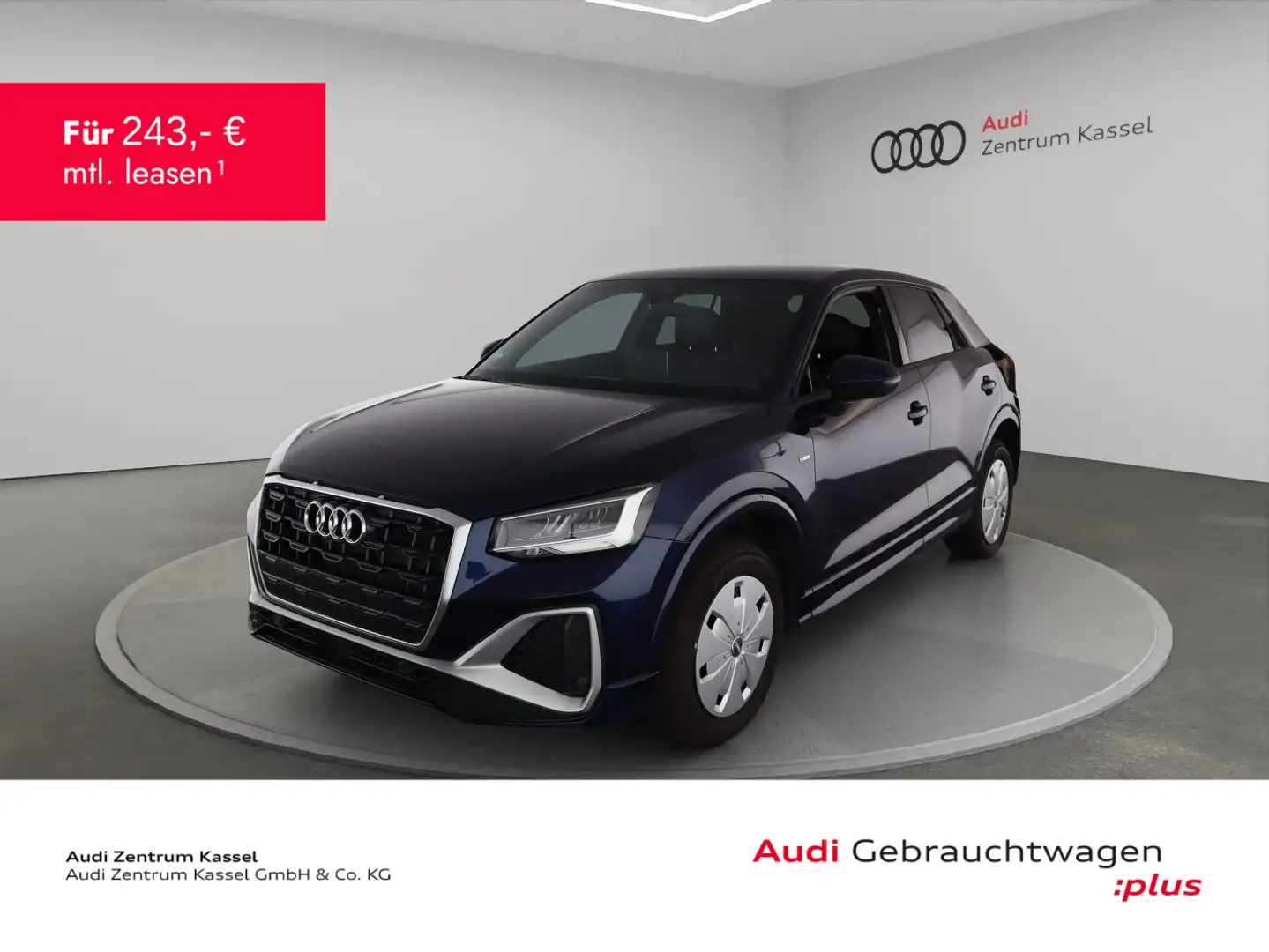 Audi Q2 30 TFSI S line LED PDC AHK CarPlay Alcantara Blau - 1