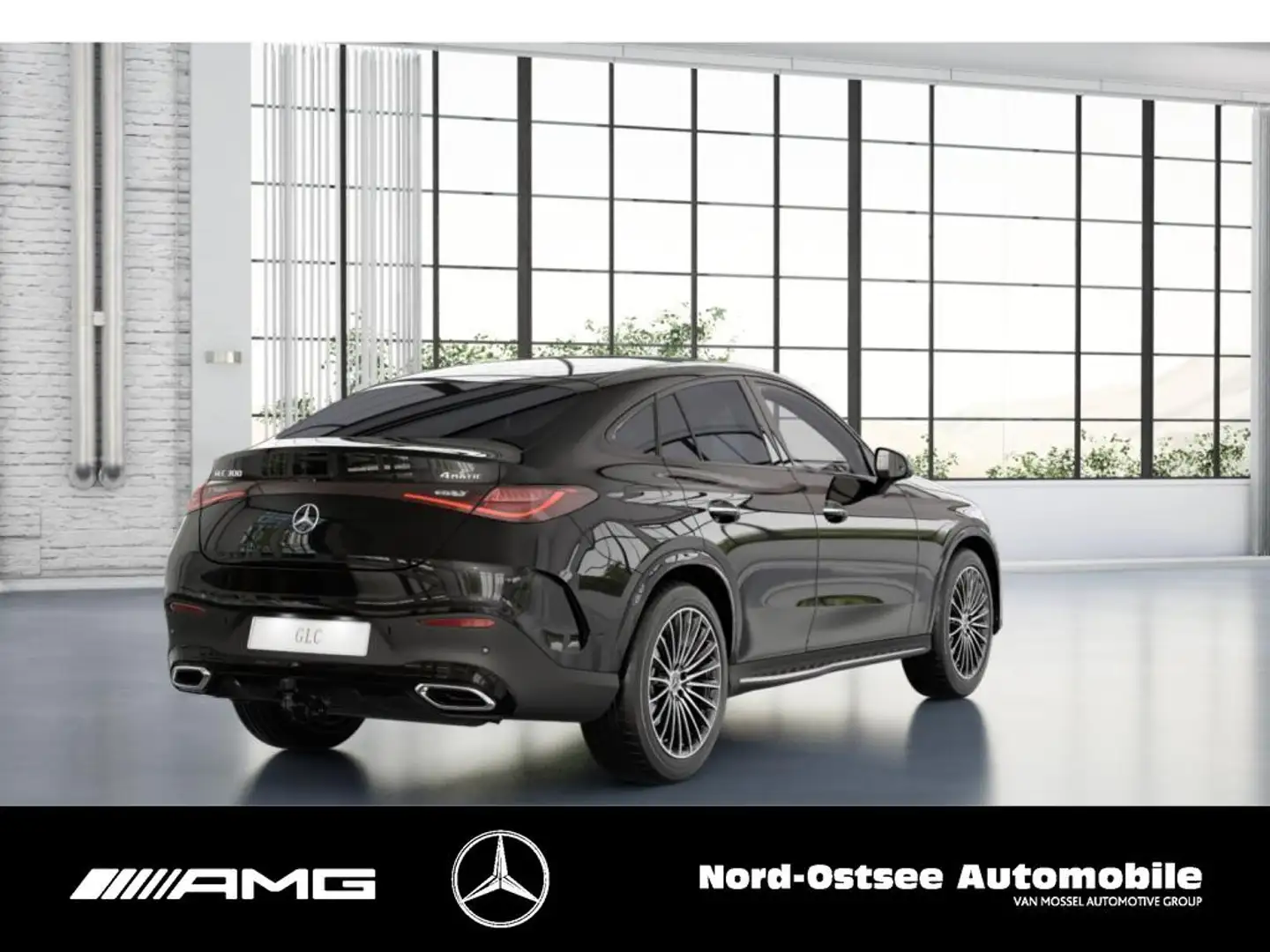 Mercedes-Benz GLC 300 4m Coupé AMG NIGHT PANO AHK DISTR BURMES Schwarz - 2