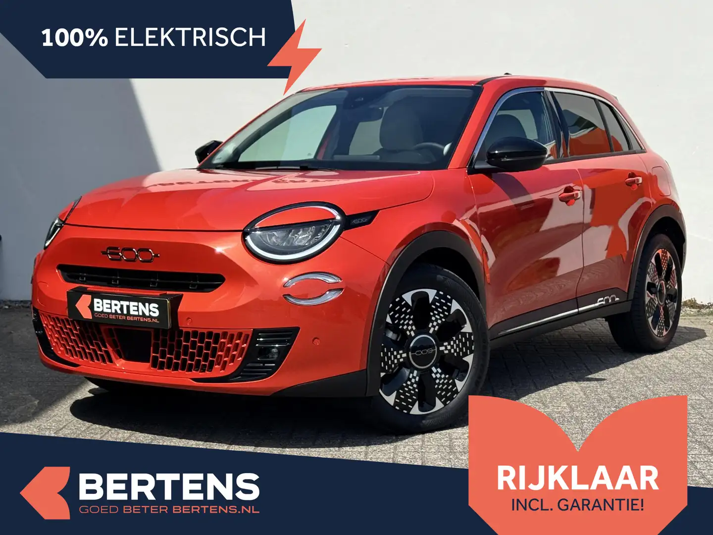 Fiat 600e La Prima 54 kWh | Lederen bekleding | Elektr. acht Oranje - 1