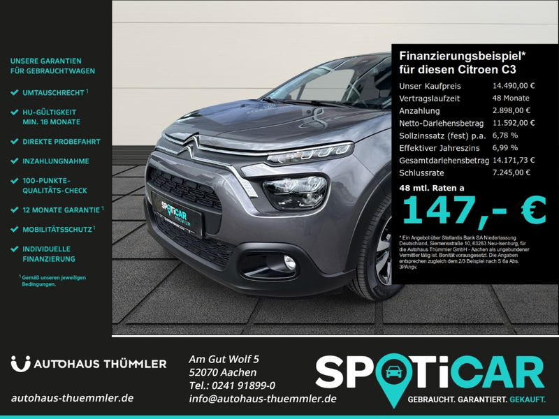 Citroen C3 Max LED Klimaautom DAB Spurhalteass. Verkehrszeich