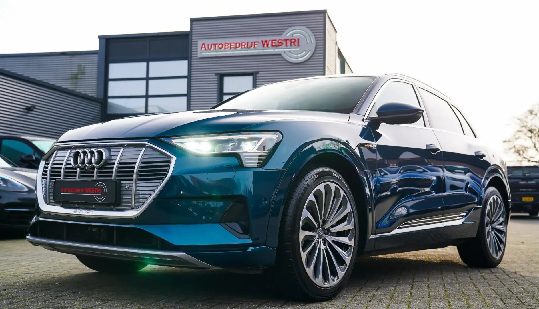 Audi e-tron E-tron 55 quattro advanced 95 kWh | Luchtvering | Blauw - 1