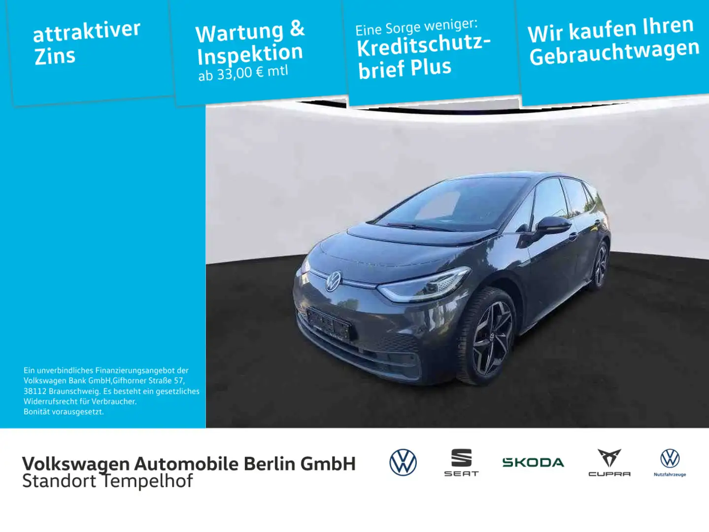 Volkswagen ID.3 Pro S NAVI KAMERA 77kWh MATRIX-LED Gris - 1