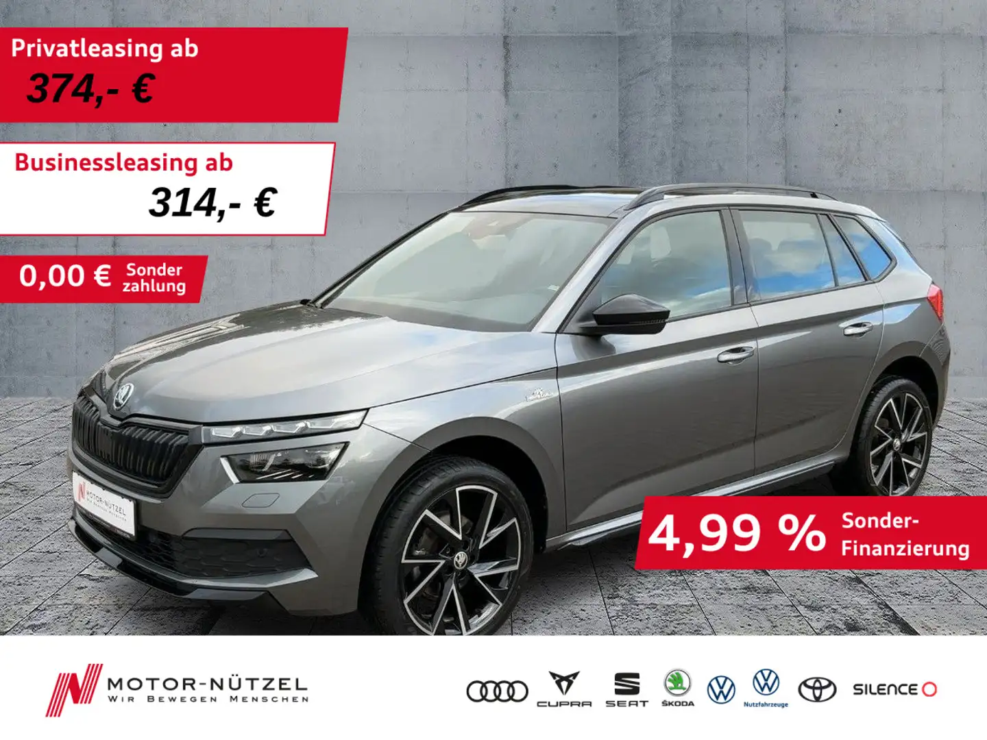 Skoda Kamiq 1.5TSI DSG MONTE CARLO LED+NAV+ACC+PANO+VC Grigio - 1