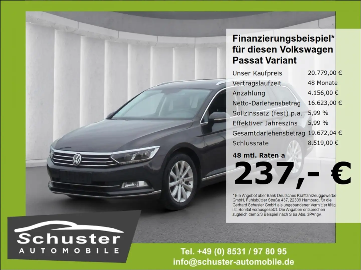 Volkswagen Passat Variant Highline 2.0TDI*AHK LED ACC Navi Grau - 1