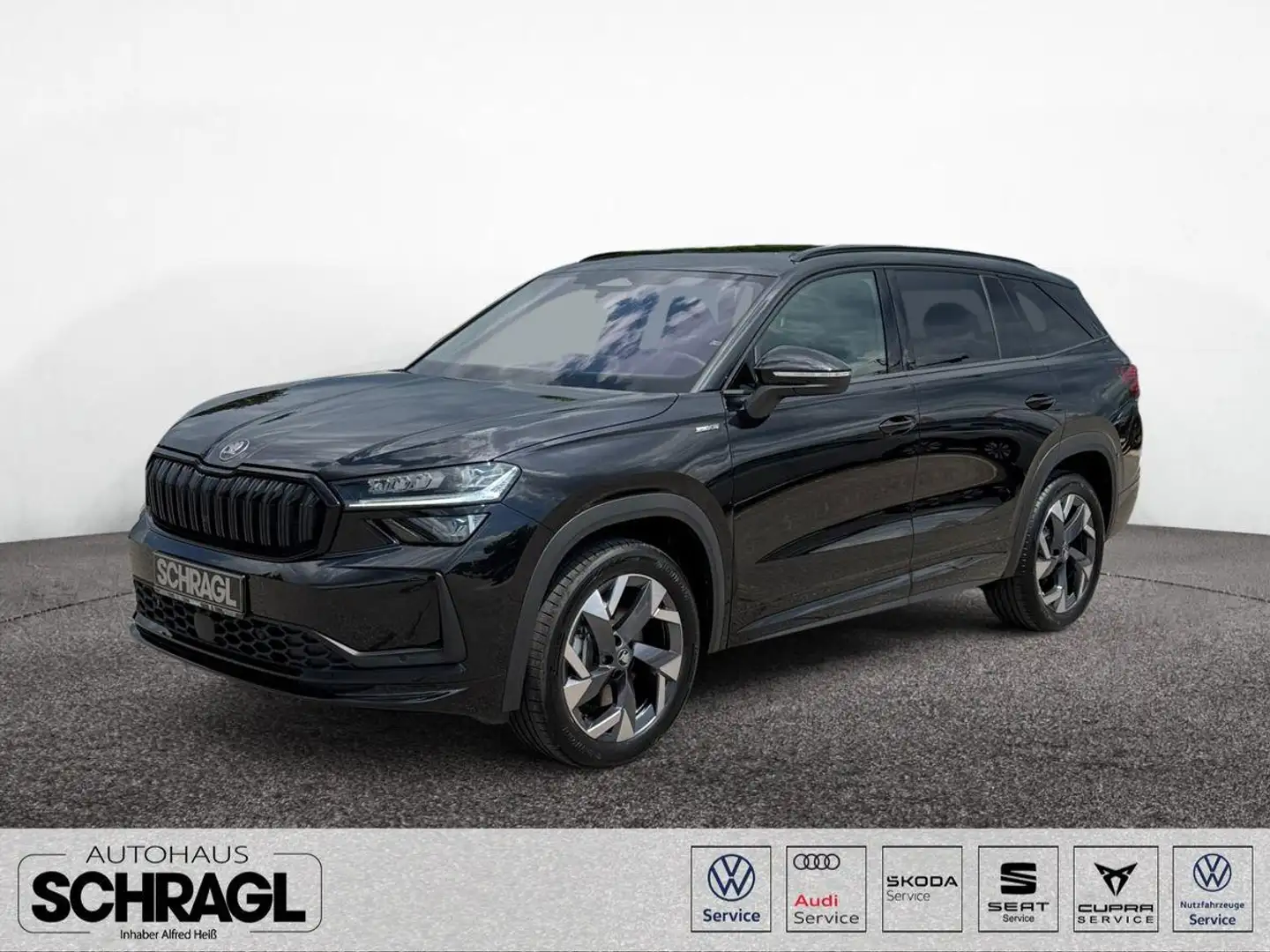 Skoda Kodiaq 2.0 TDI DSG 4x4 SPORTLINE+AHK+NAV+ACC+KAM Zwart - 1