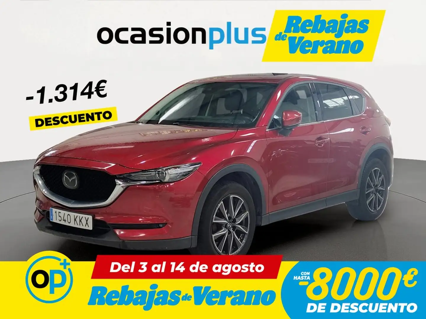 Mazda CX-5 Zenith Cruise+Roof+Black Leather 4WD Aut. 129Kw Rojo - 1