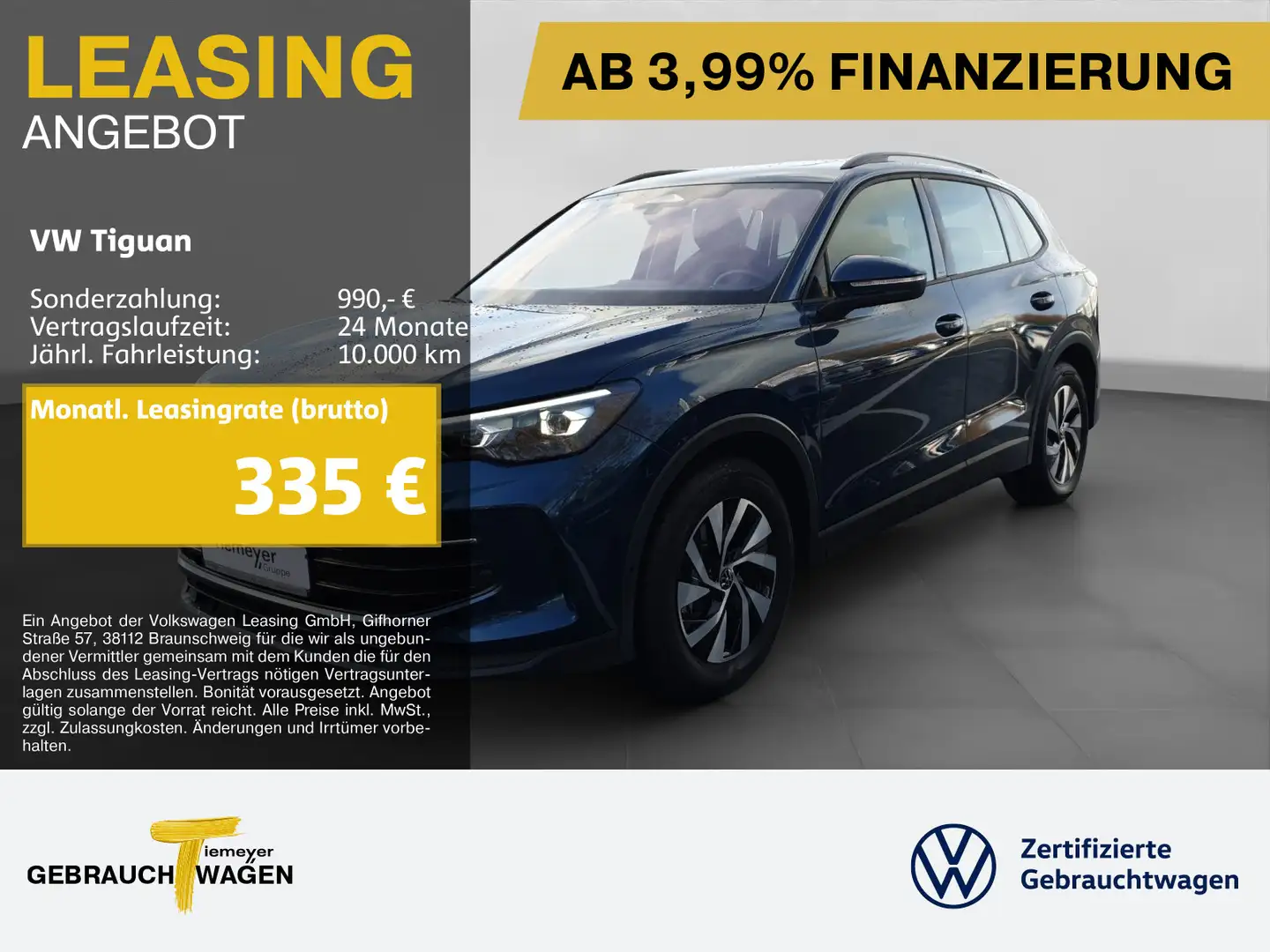 Volkswagen Tiguan 2.0 TDI DSG LIFE PANO AHK ST.HEIZ KAMERA Blau - 1