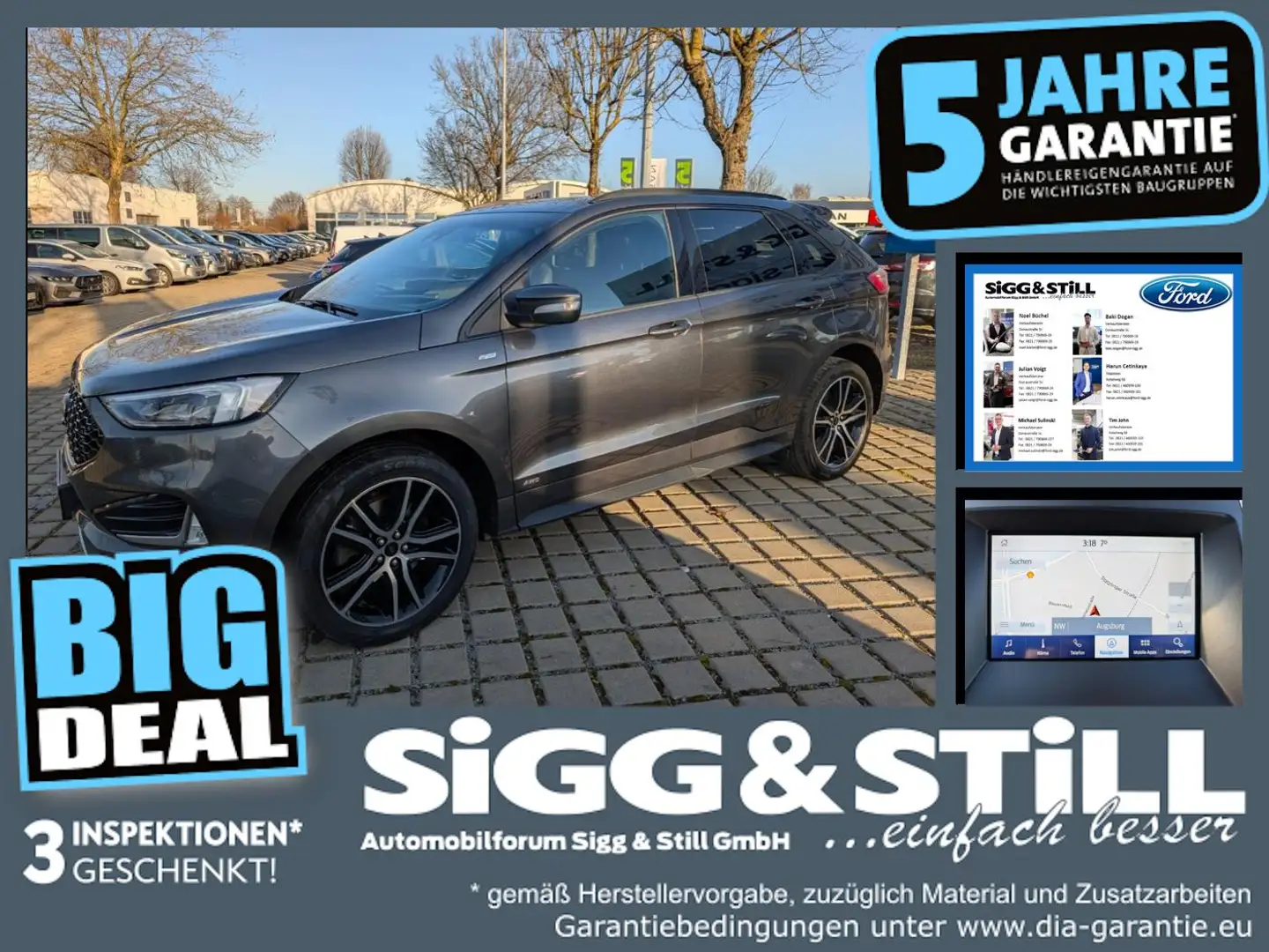 Ford Edge ST-Line 4x4 AHK*MATRIX-LED*ACC*LM20*SITZKLIMA Grau - 1