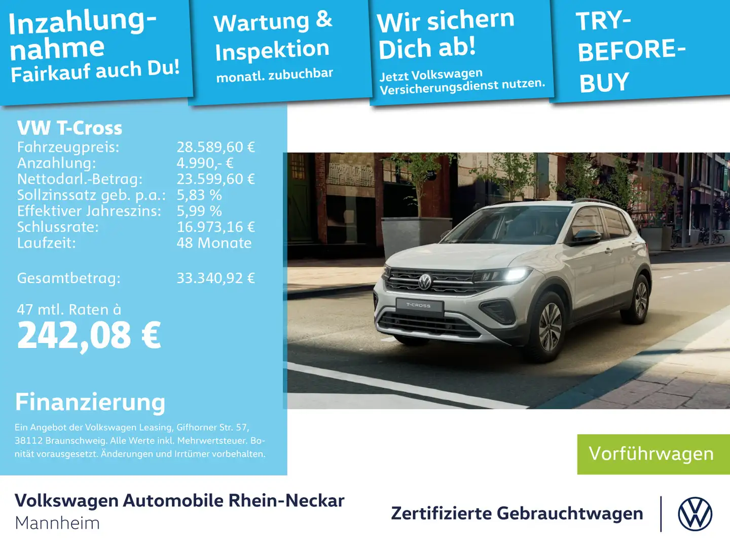 Volkswagen T-Cross 1.0 TSI Energy Kamera PDC uvm Gris - 1