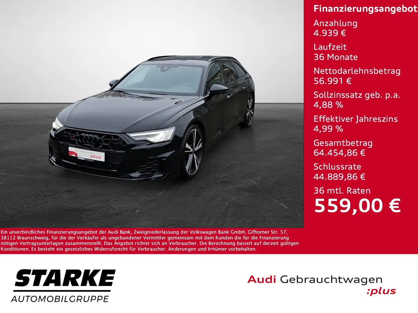 Audi S6 Avant TDI tiptronic quattro NaviPlus Matrix 21-... Schwarz - 1