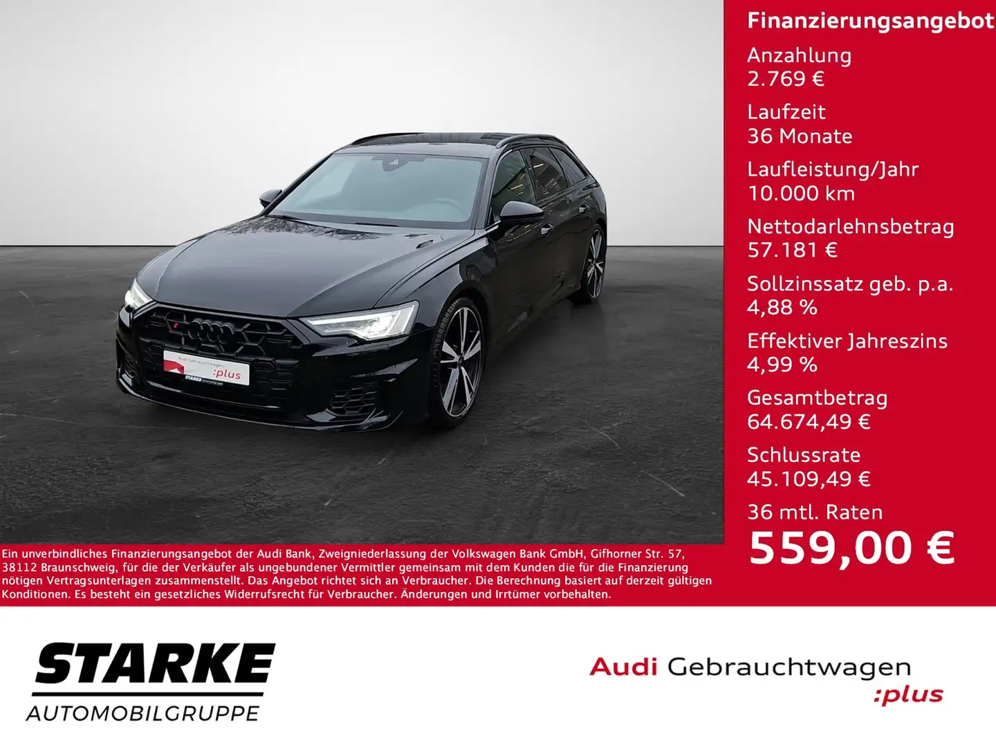 Audi S6 Avant TDI tiptronic quattro NaviPlus Matrix 21-... Schwarz - 1