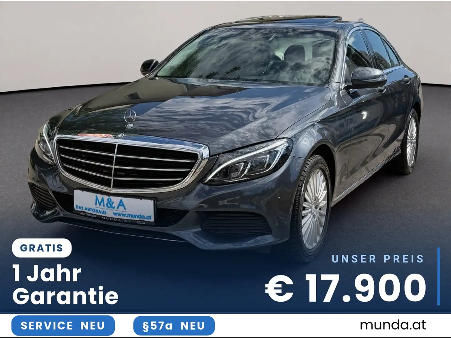 Mercedes-Benz C 200 d C-Klasse Exclusive /Autom./Garanite Grau - 1