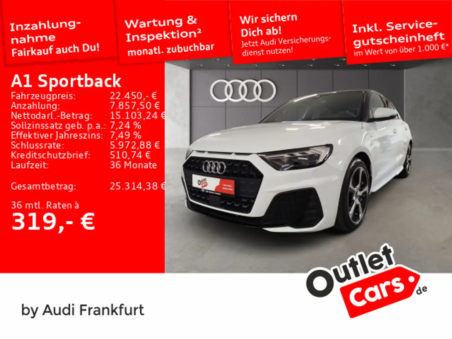 Audi A1 30 TFSI S tronic S line LED Tempoma Schwarz - 1