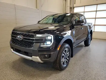 Black 2025 Ford Ranger Lariat SuperCrew 4WD Pickup Truck Four-Wheel Drive Automatic