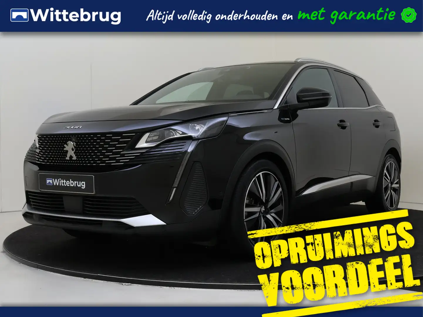 Peugeot 3008 1.6 HYbrid 225 Blue Lease GT | UITVERKOOP !!! Zwart - 1