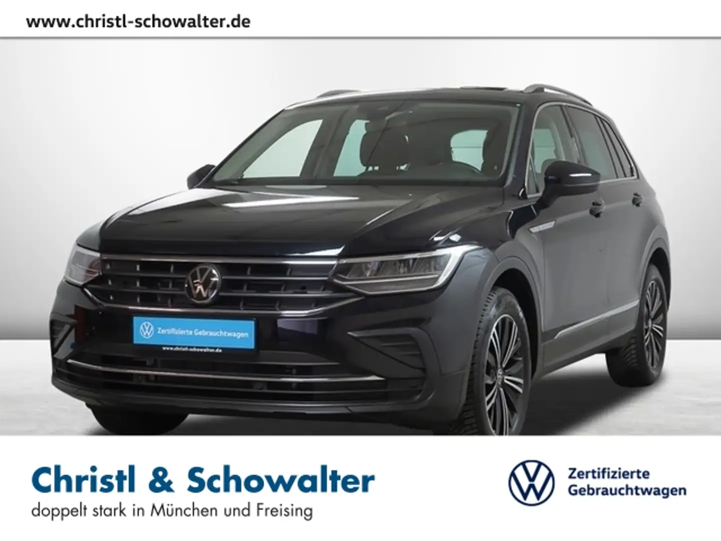 Volkswagen Tiguan 1.5 TSI Life AHK LED NAVI ACC CLIMATRONIC Schwarz - 1