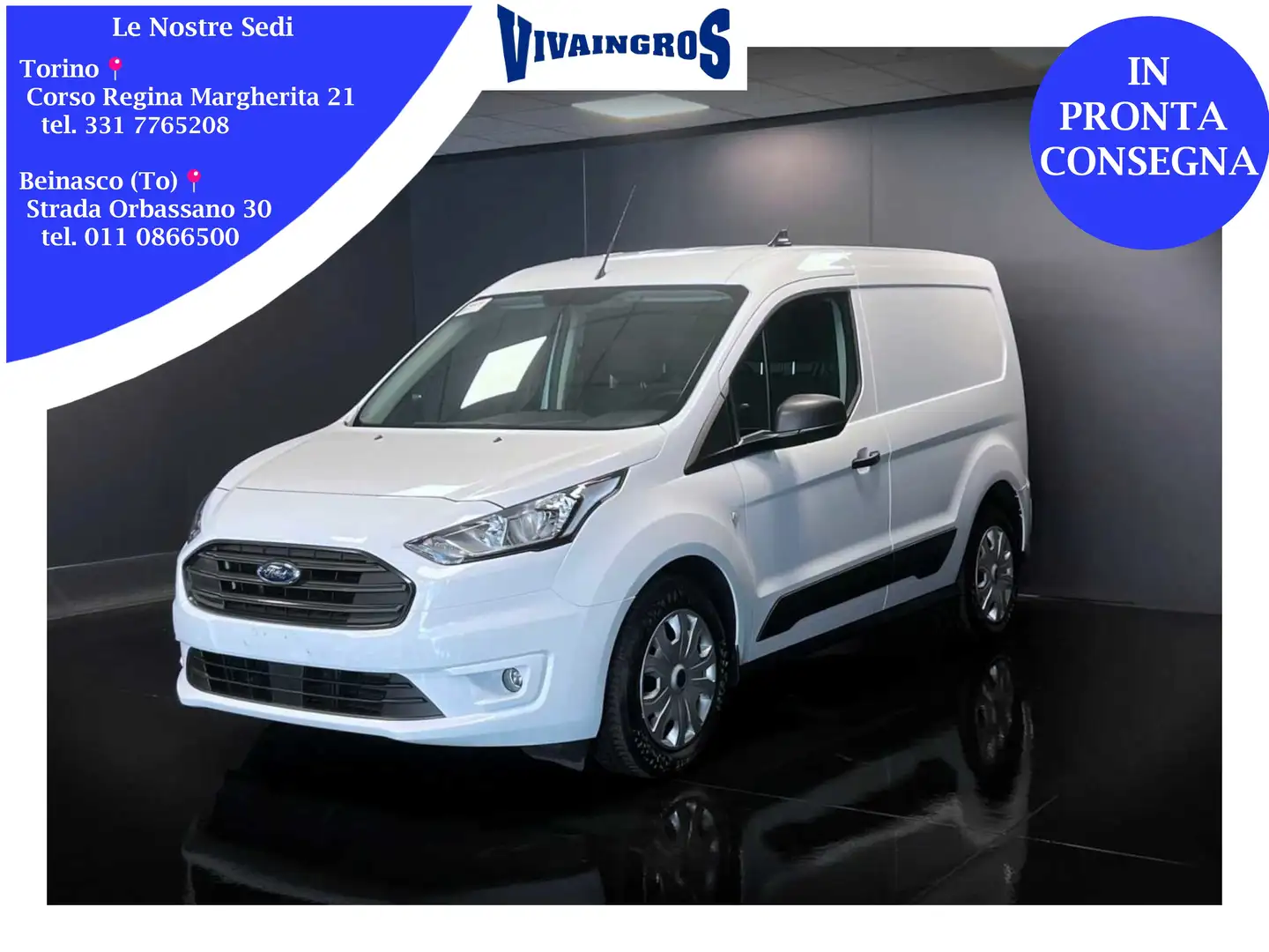Ford Transit Connect 1.5 BlueHDi 100CV Furgone PC-TN Trend Bianco - 1