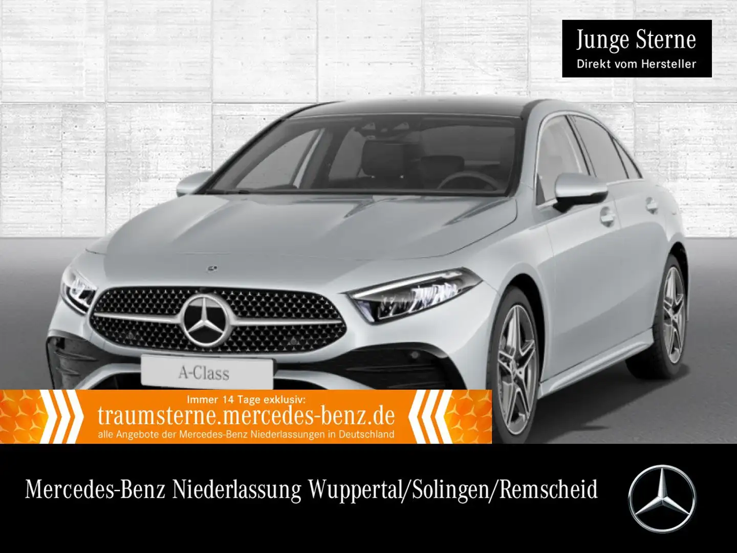 Mercedes-Benz A 200 d Lim AMG+PANO+AHK+LED+KAMERA+KEYLESS+8G Silber - 1