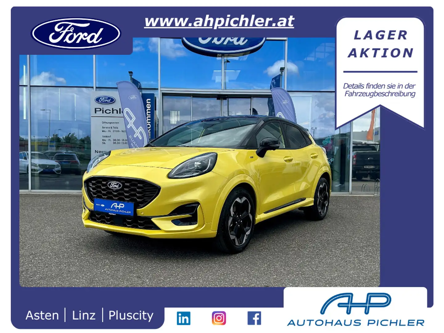 Ford Puma ST-Line X 1,0 EcoBoost 125PS - LEASING AKTION Gelb - 1