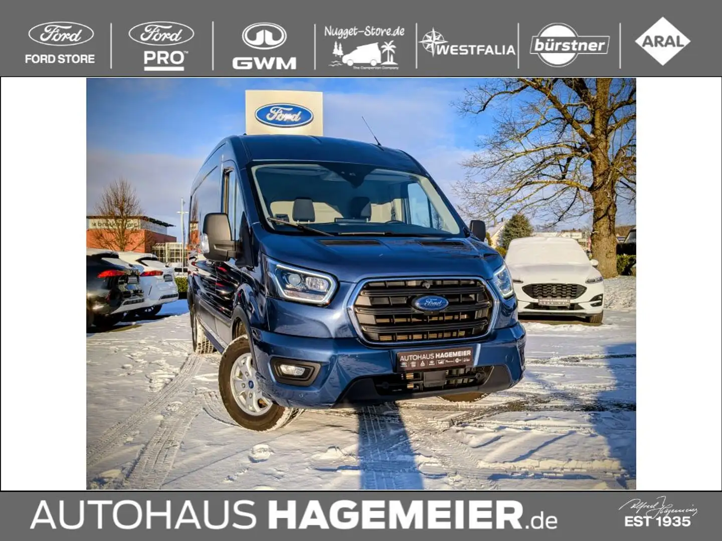 Ford Transit 350 L3H2 Lkw HA Limited Blau - 1