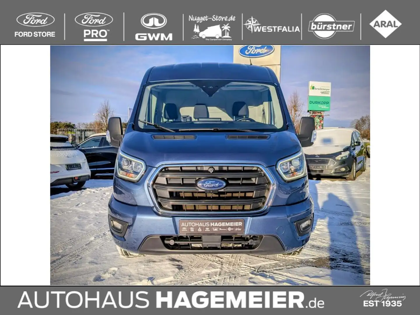 Ford Transit 350 L3H2 Lkw HA Limited Blau - 2