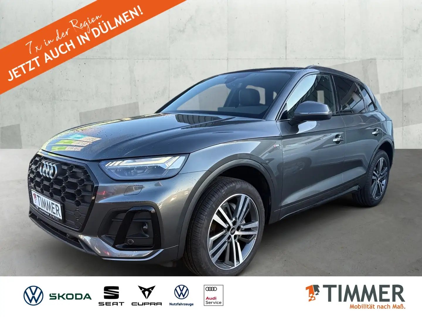 Audi Q5 40 TDI S tronic QUATTRO S-LINE +AHK +MATRIX +RKAM Grau - 1