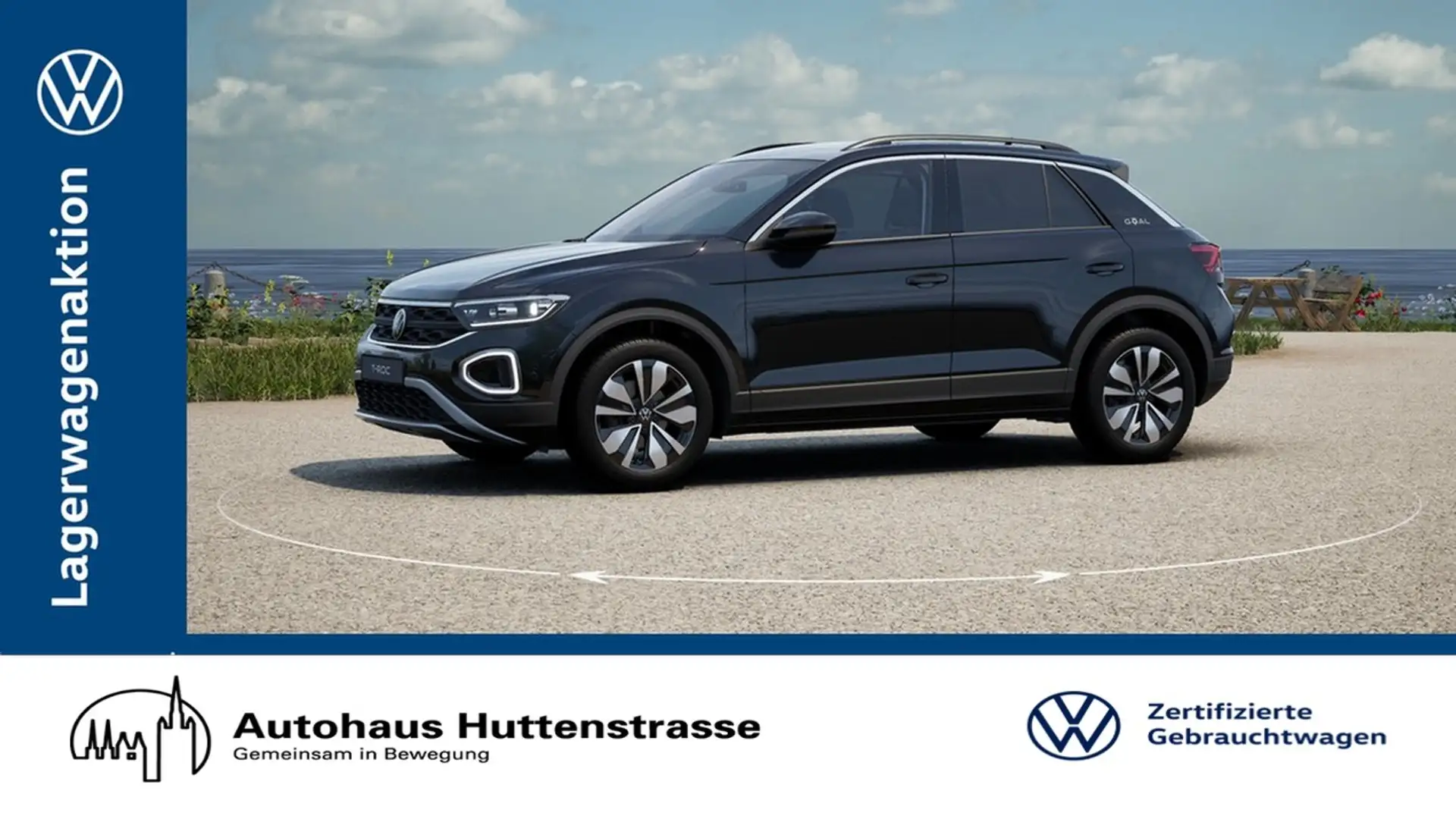 Volkswagen T-Roc 1.0 TSI Goal LED+ VIRTUAL NAVI Schwarz - 1