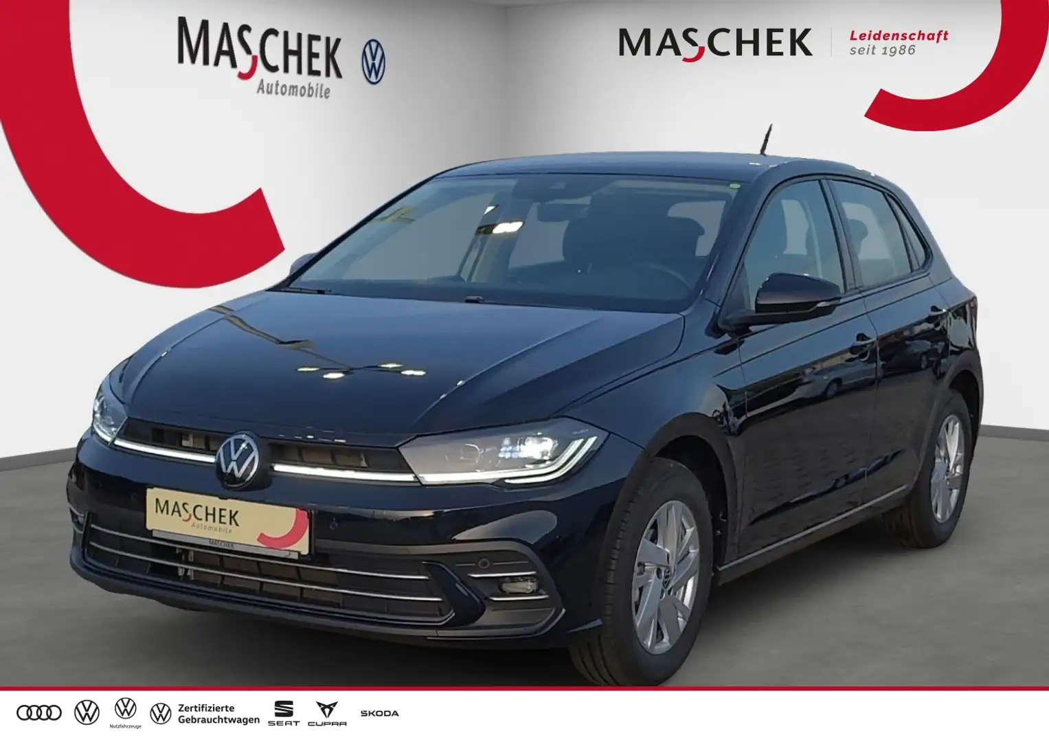 Volkswagen Polo Style 1.0 TSI DSG Navi Sitzh. PDC Anschlussg Noir - 1