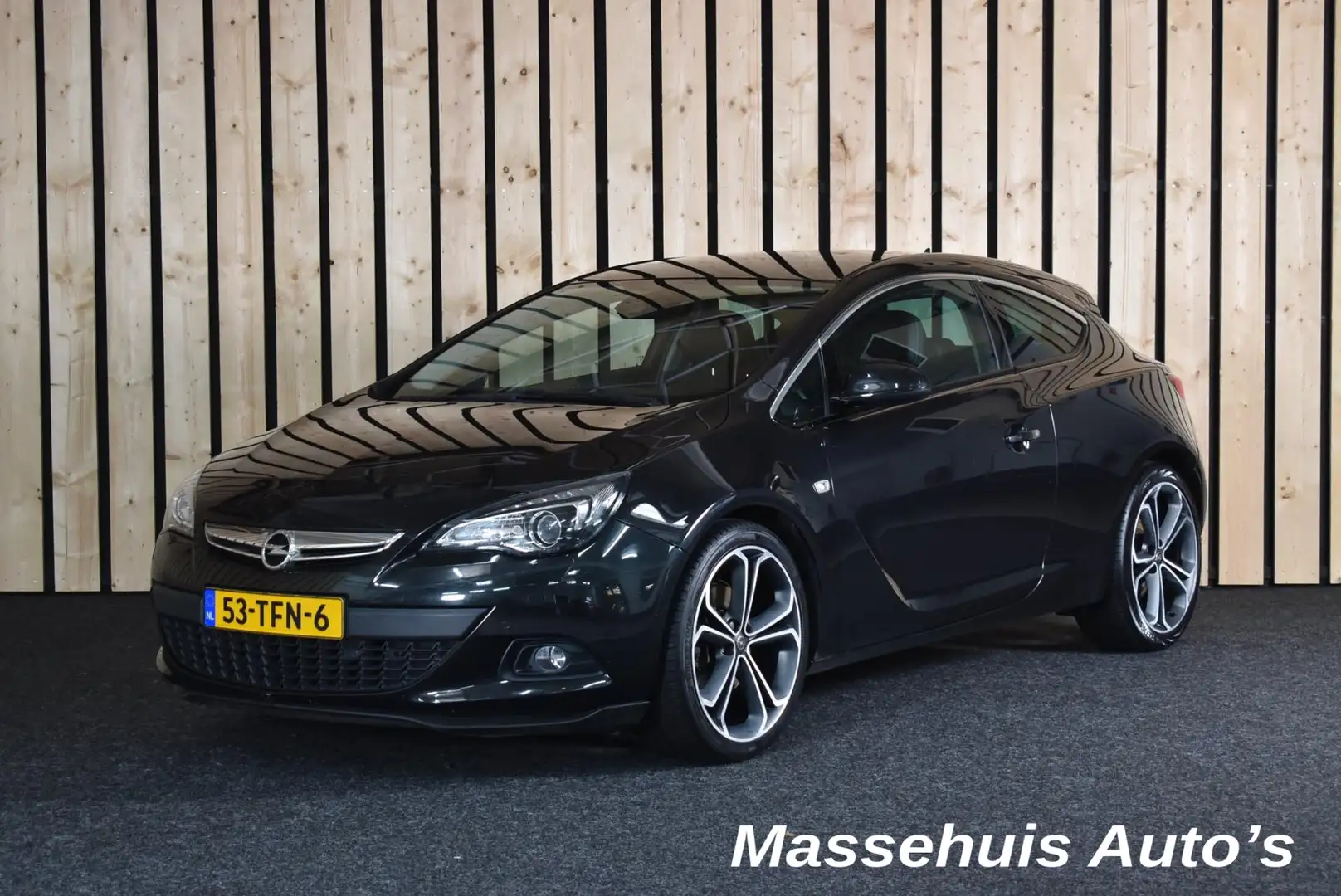 Opel Astra GTC 1.6 Turbo Sport Navi PDC Clima Cruise Leer + N Schwarz - 1