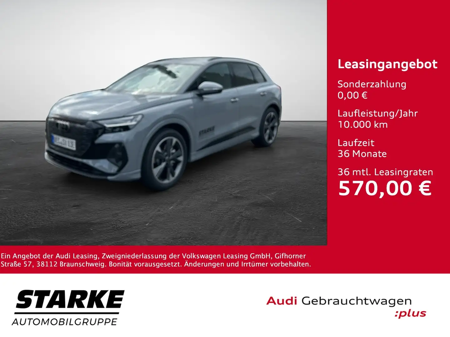 Audi Q4 e-tron 45 S line Grau - 1