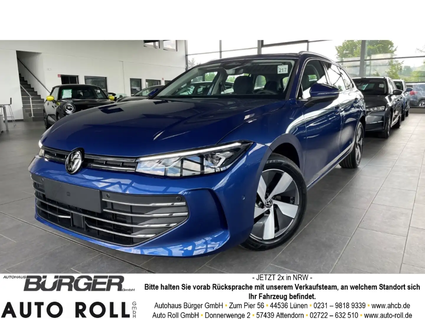 Volkswagen Passat Variant 2.0 Business IQ-Drive ACC El. Panodach 360 Blau - 1