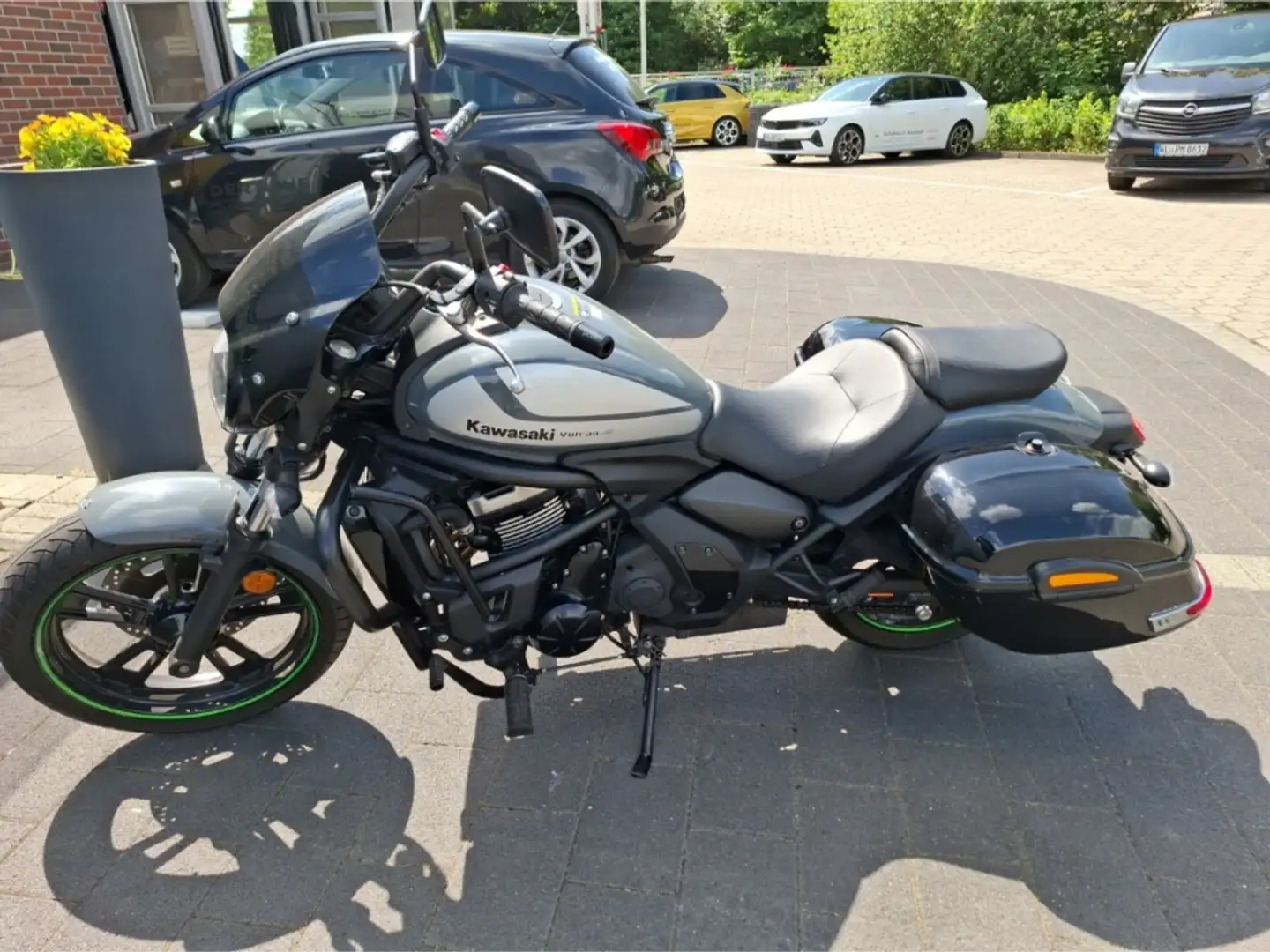 Kawasaki Vulcan S Koffer HU Inspektion Neu Ständer HU NEU Insp gerad Gris - 1