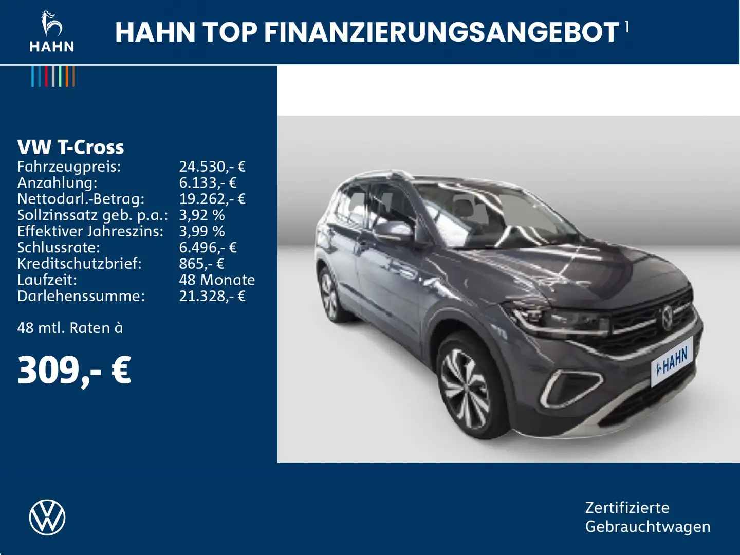 Volkswagen T-Cross 1.0 TSI Style Grau - 2