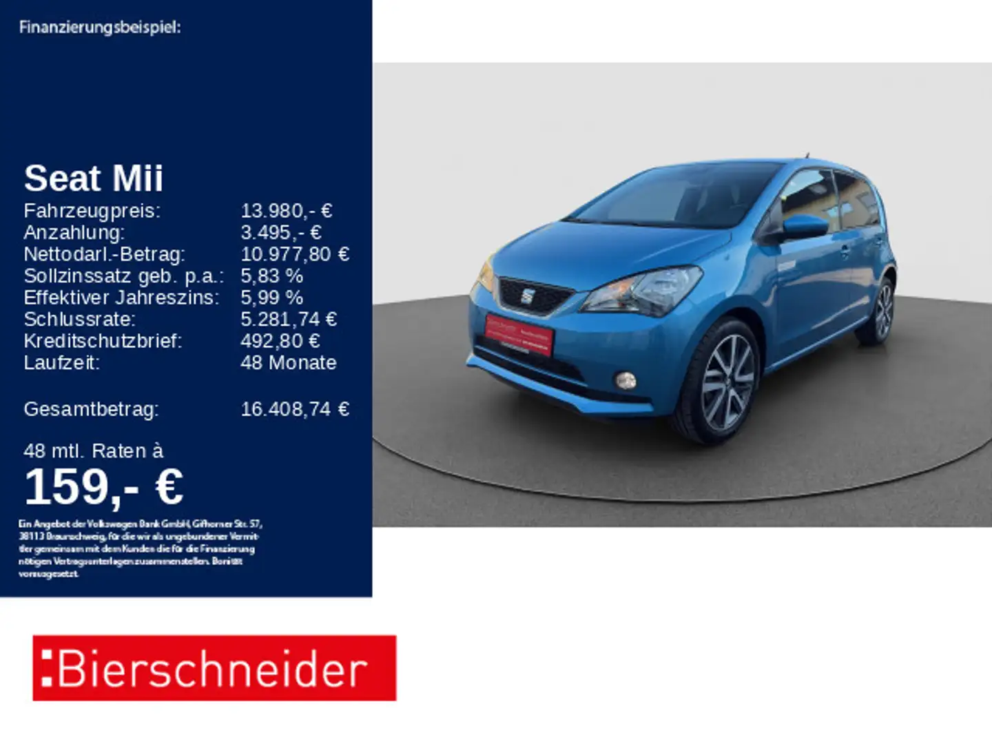 SEAT Mii electric Plus Edition Power Charge CCS SHZ P Blau - 1