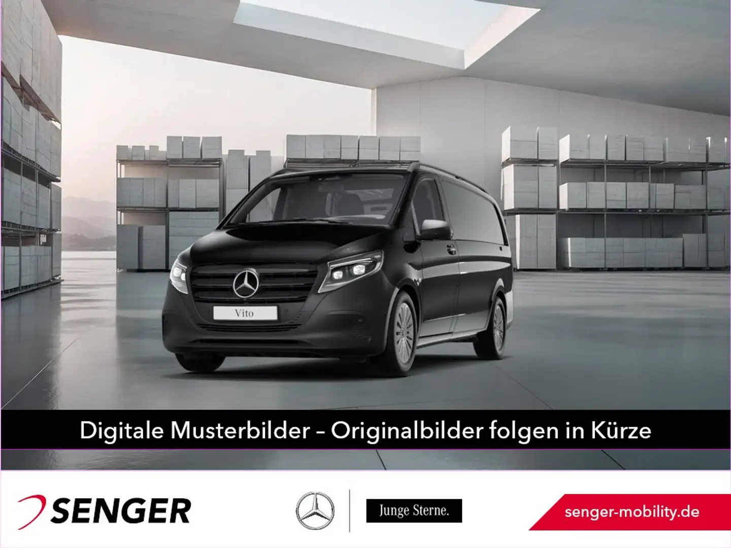 Mercedes-Benz Vito 119 CDI Kasten lang Distr. 360° AHK2,5t 9G Schwarz - 1