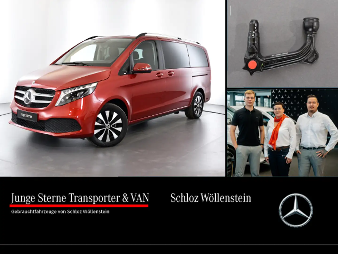 Mercedes-Benz V 220 EDITION MBUX*Distronic*LED*AHK*Easypack Rouge - 1