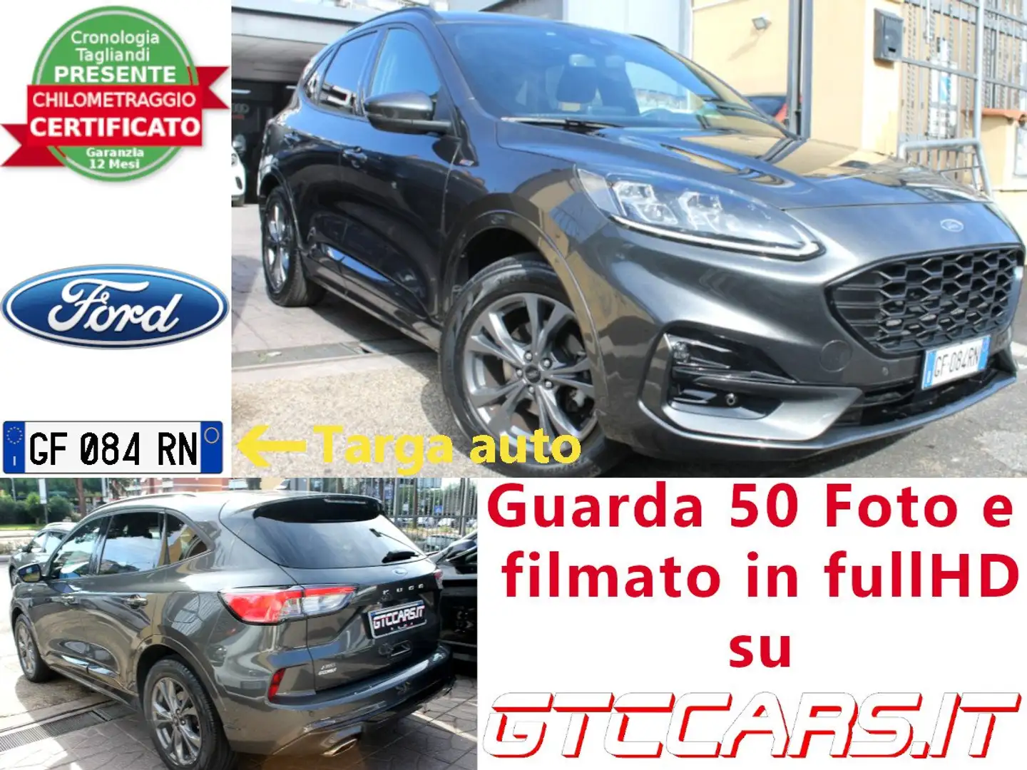 Ford Kuga 2.0 150Cv Aut AWD ST-Line X UNIPRO IVA DEDUCIBILE Gris - 1