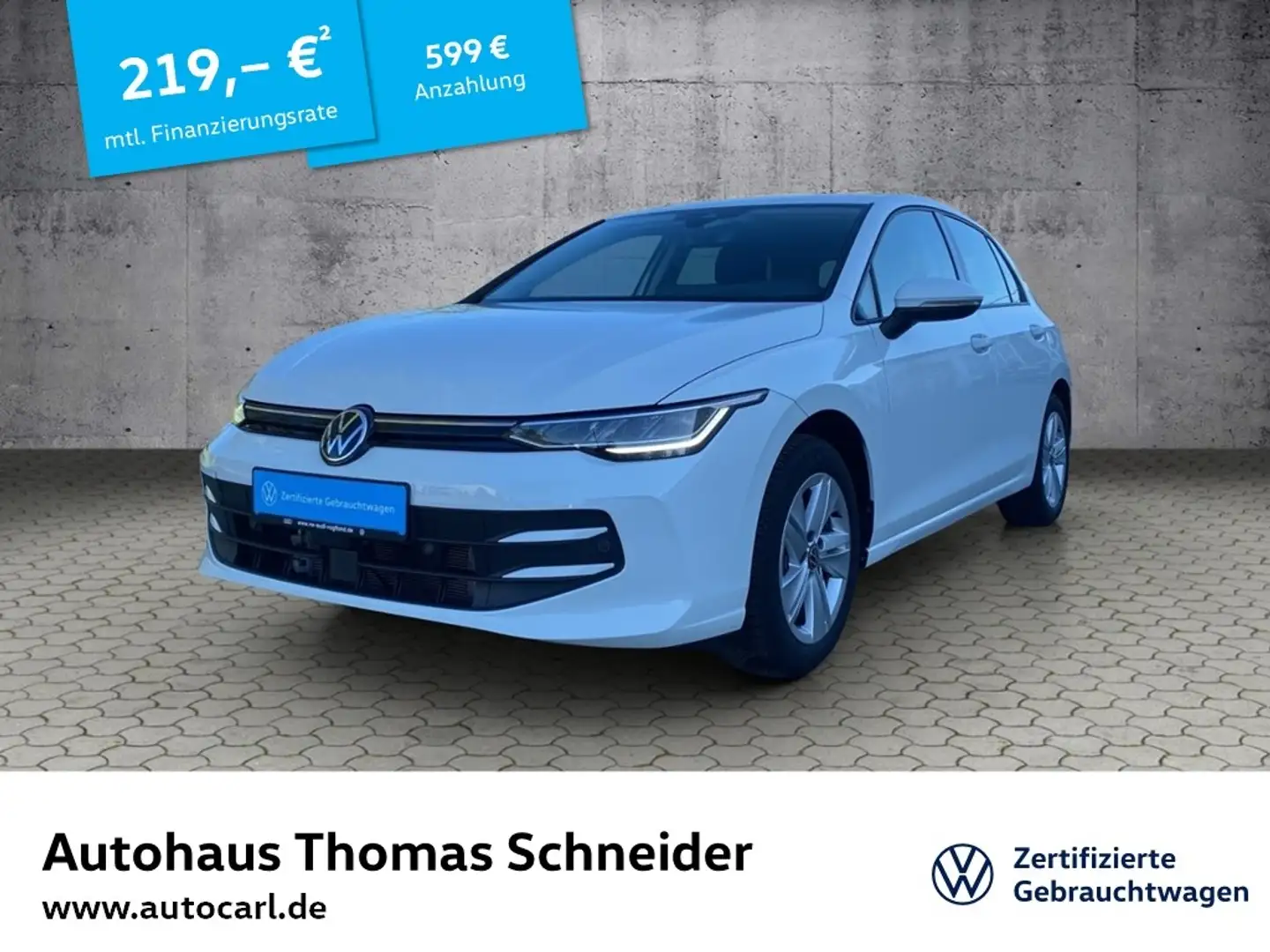 Volkswagen Golf VIII Life 1.5 TSI Winterpaket/NAV/SHZ KLIMA LED N Blanc - 1
