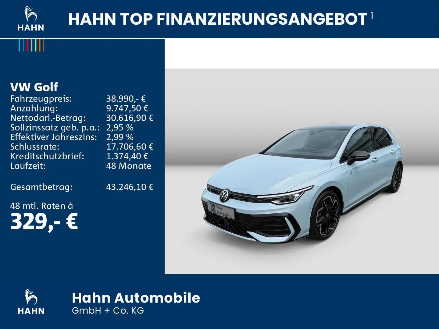 Volkswagen Golf R-Line 1,5 l eTSI OPF 150 PS DSG Blau - 2