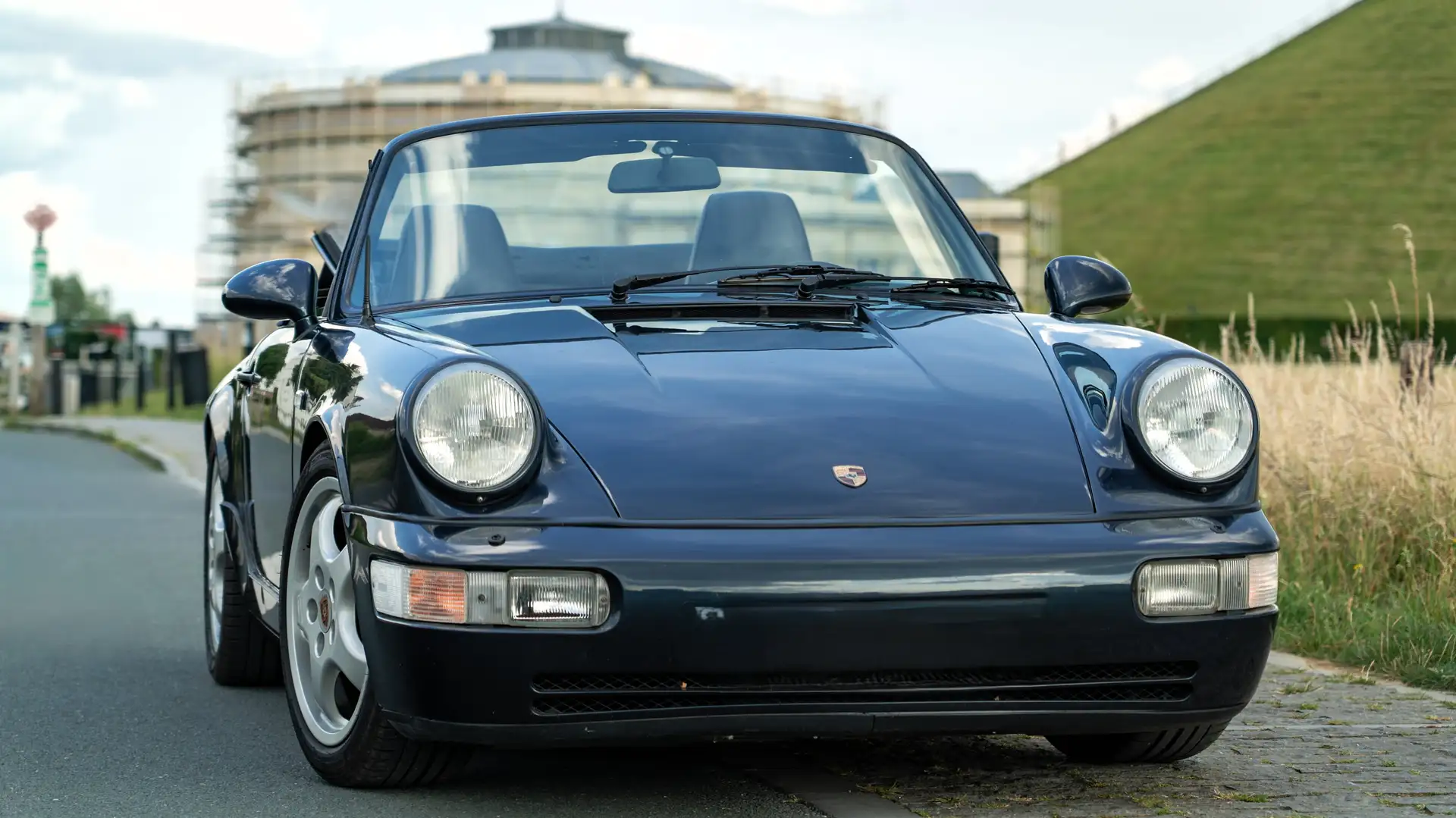 Porsche 911 964 C4 Cabrio Moteur reconditionné New paint Bleu - 2