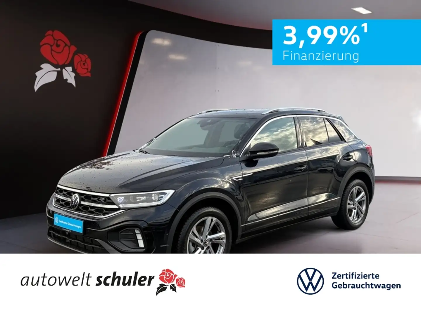 Volkswagen T-Roc 1,5 TSI DSG R-Line AHK Kamera LED Schwarz - 1